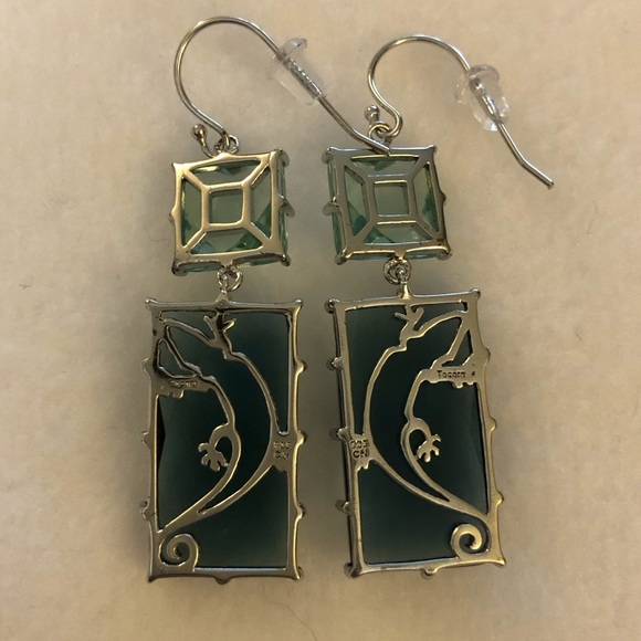 NIB Tocara Piera Sterling Silver Chameleon Necklace and Earrings Set - Picture 4 of 8